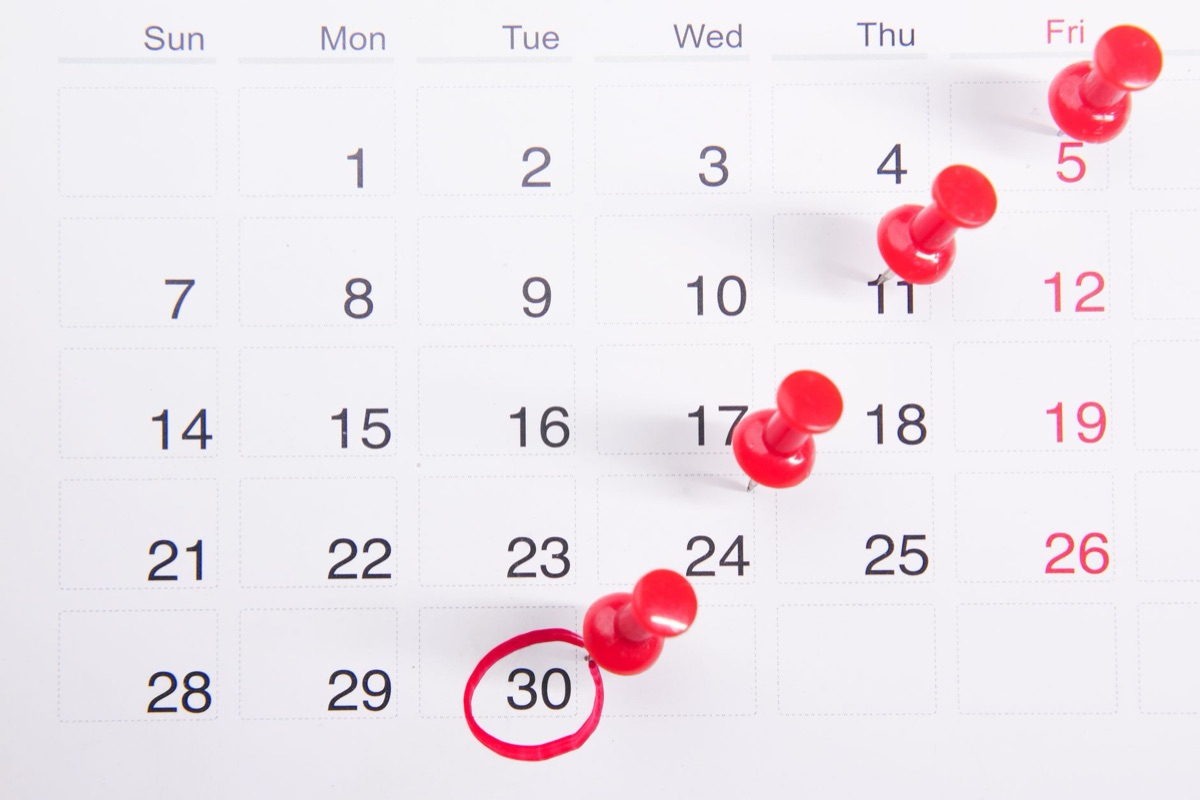 calendario con orario 16:8