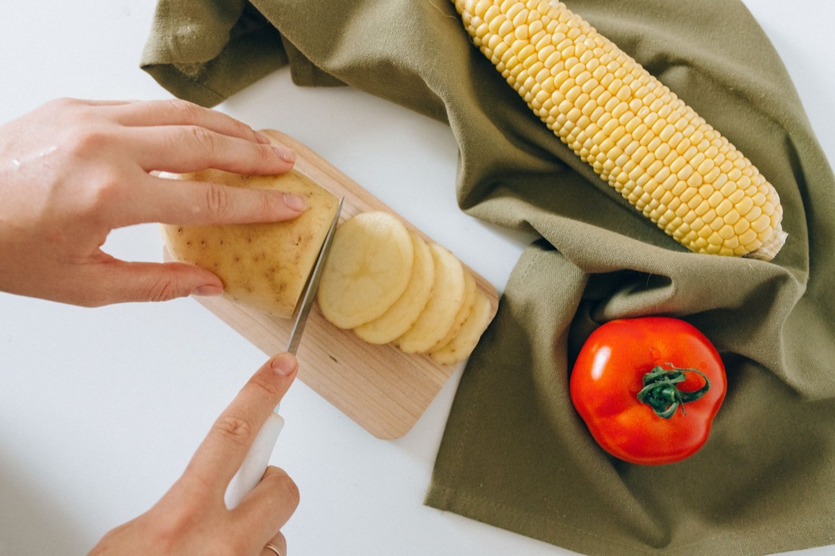 cortador de vegetais crus